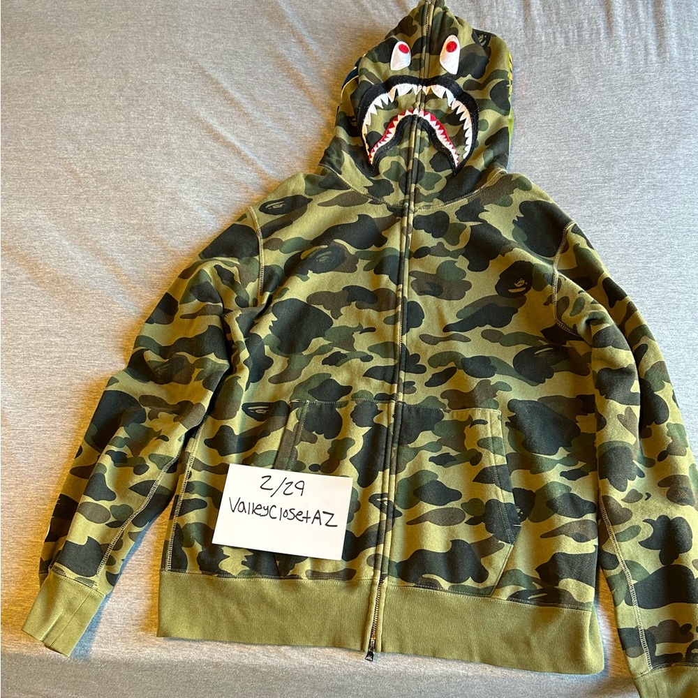 Bape Jacket Zip Up // Green Camo